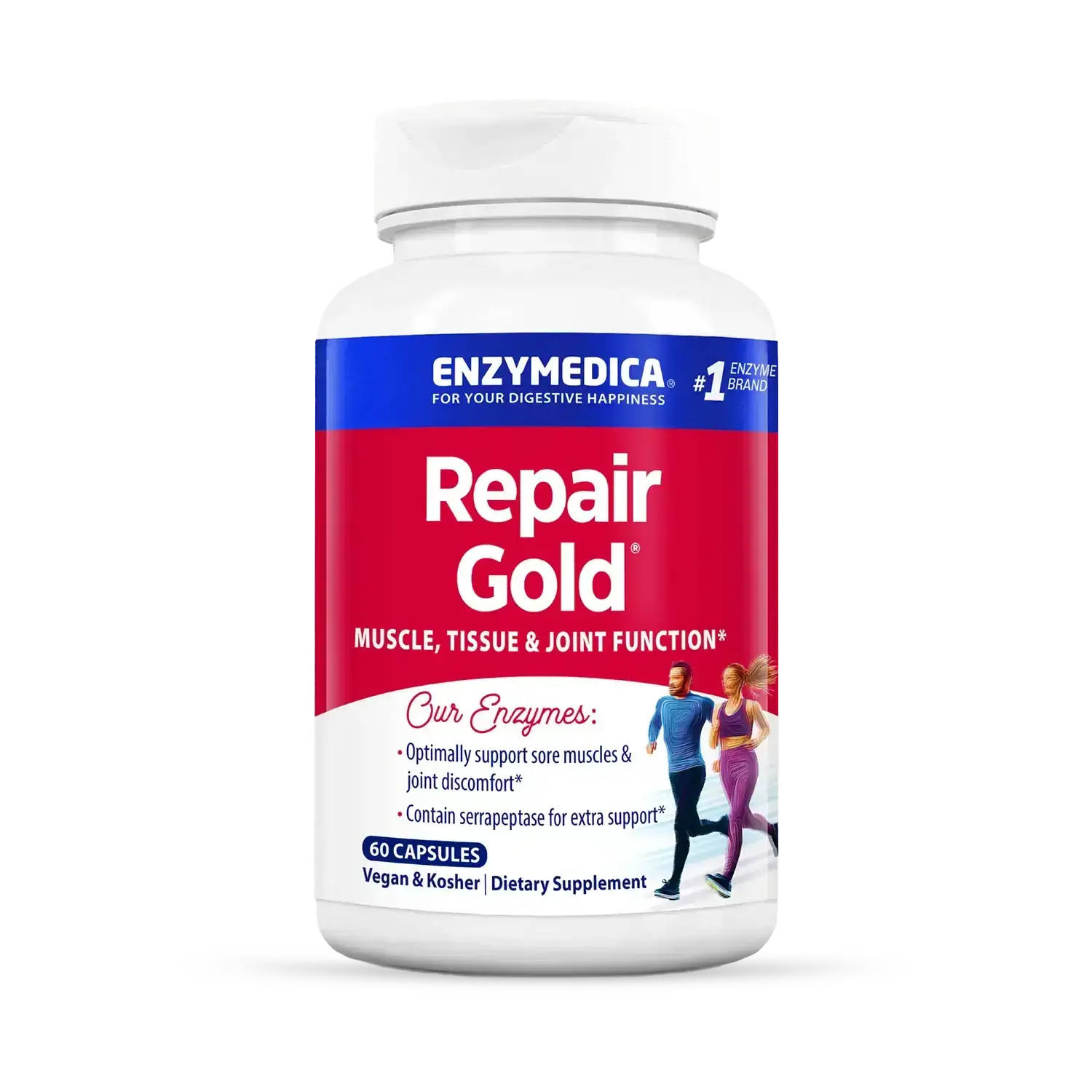 Серрапептаза для суглобів, Repair Gold, Enzymedica, 60 капсул