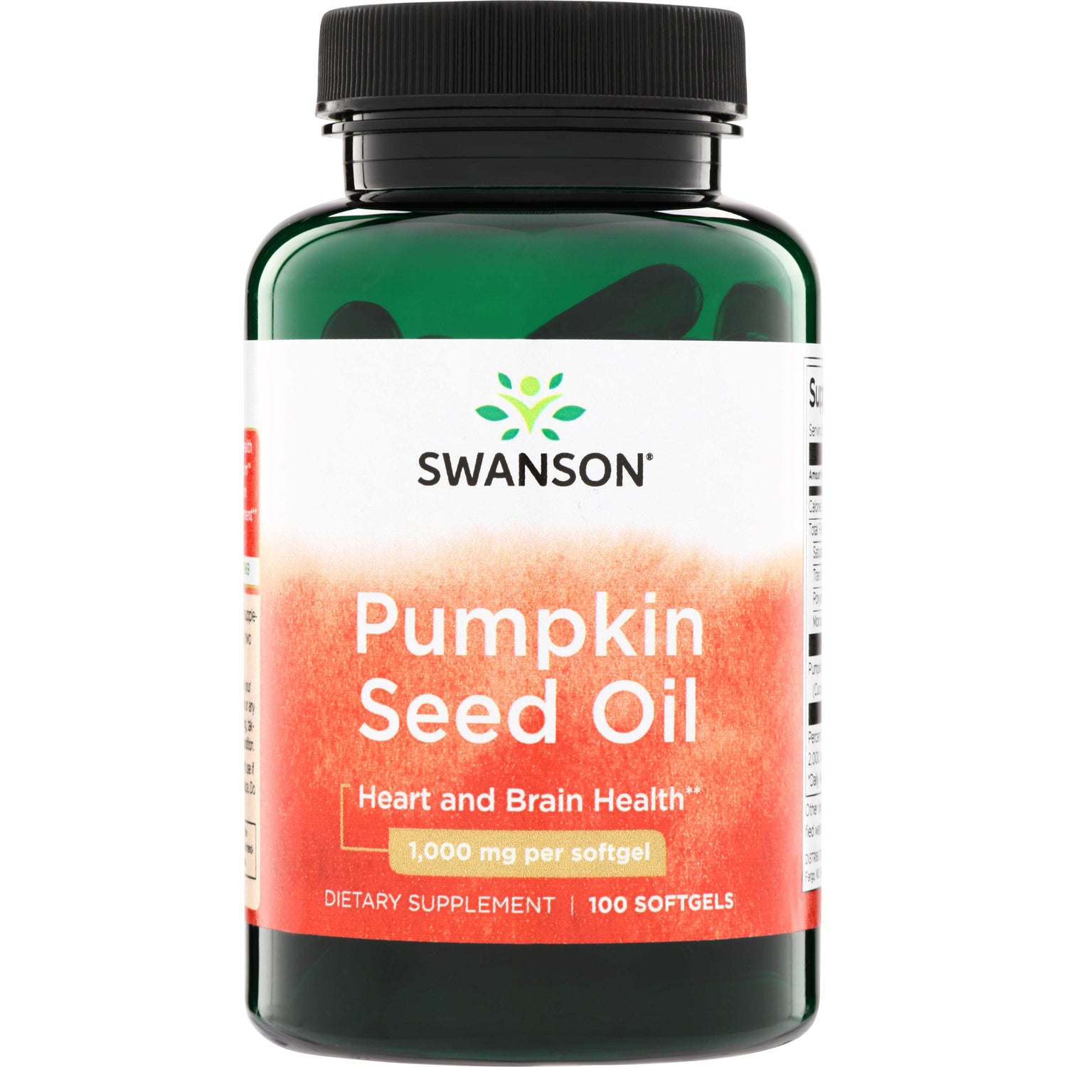 Олія насіння гарбуза, Swanson Pumpkin Seed Oil, 1000 мг, 100 м'яких капсул