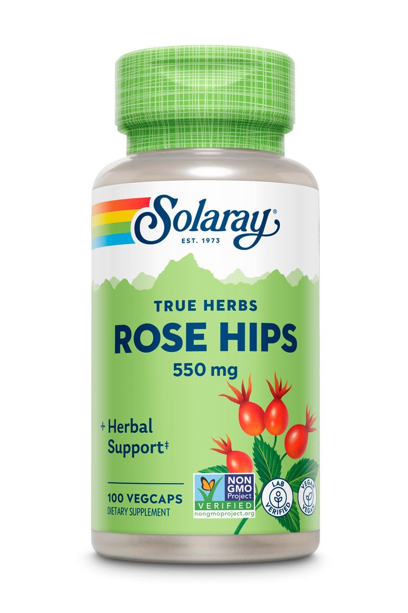 Плоди шипшини, Solaray Rose Hips Fruit, 550 мг, 100 вегетаріанських капсул