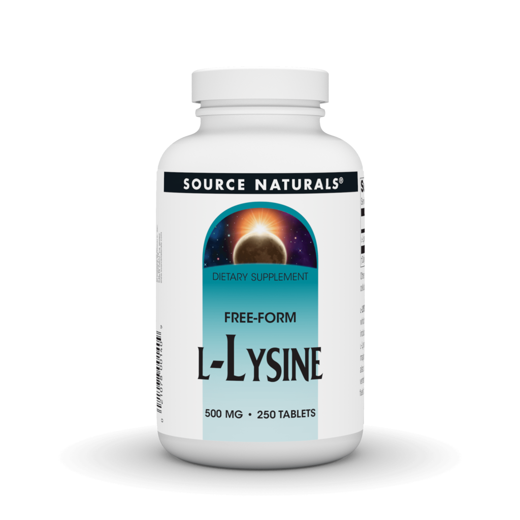Лізин для підтримки імунітету, Source Naturals L-Lysine, 500 мг, 250 таблеток