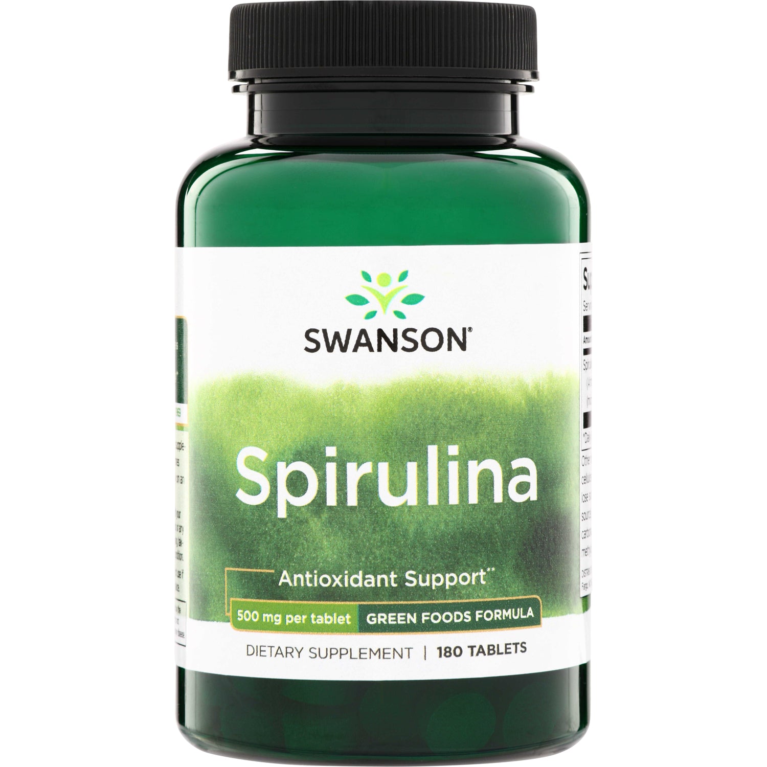 Спіруліна, Swanson Spirulina, 500 мг, 180 таблеток