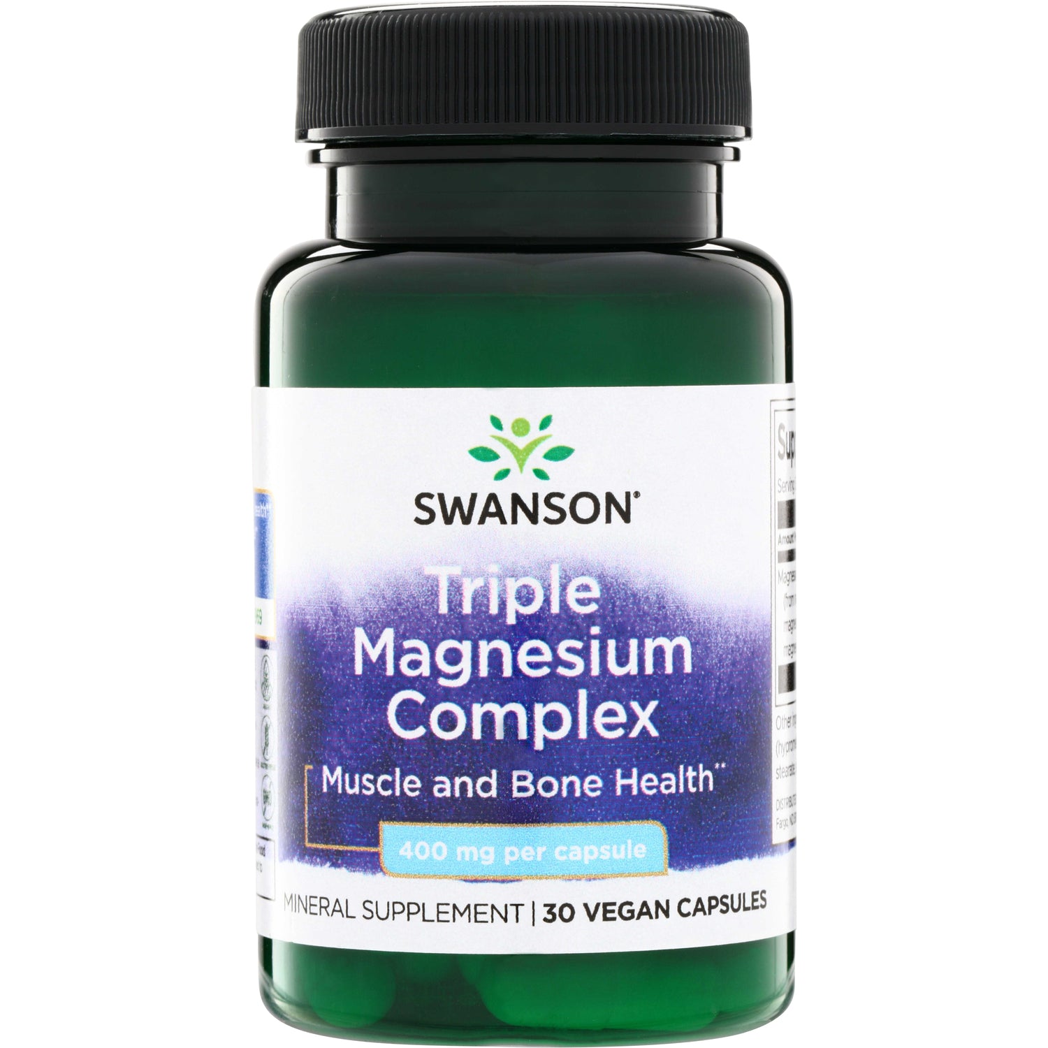 Магній потрійний комплекс, Swanson Triple Magnesium Complex, 400 мг, 30 вегетаріанських капсул