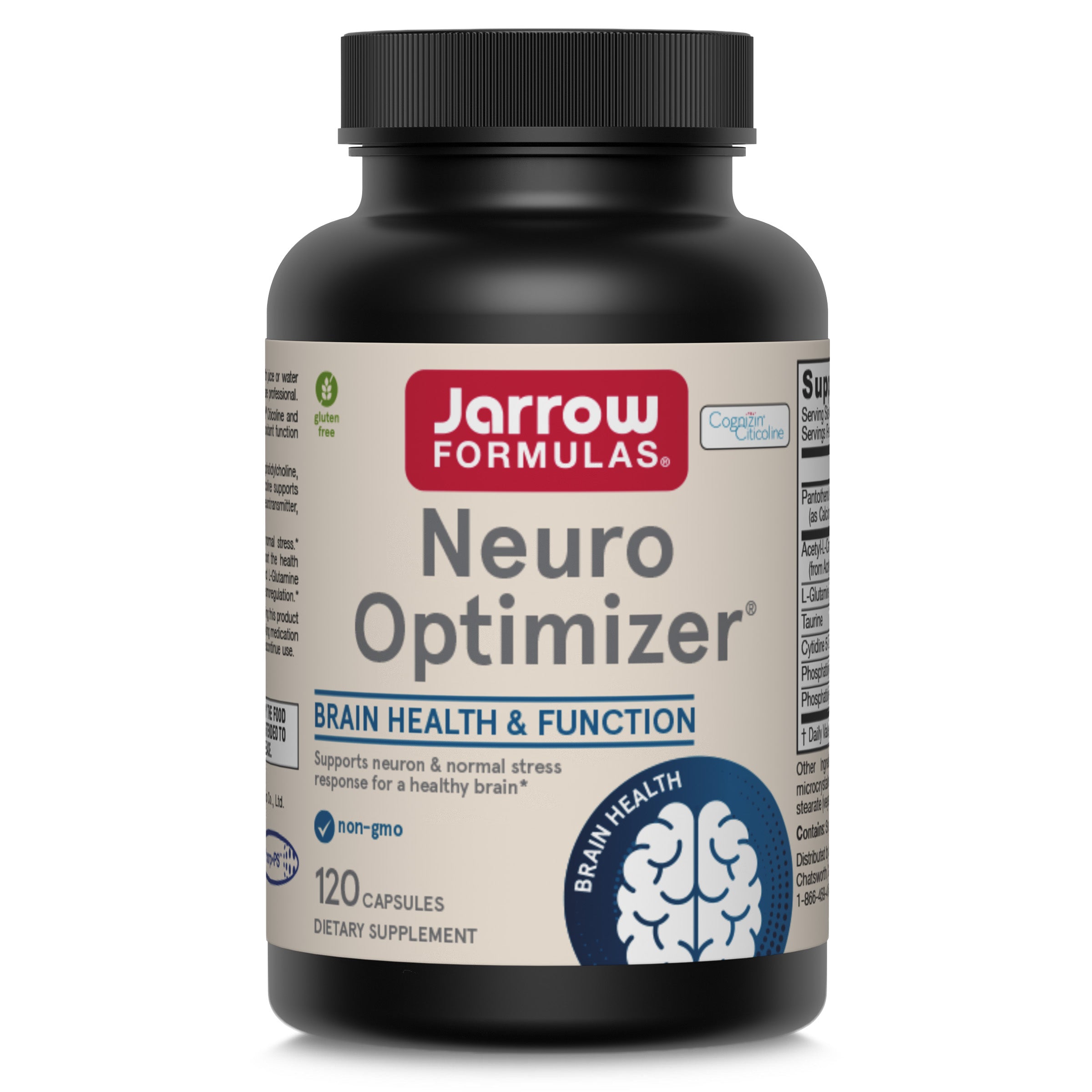 Комплекс для підтримки роботи мозку та пам'яті, Jarrow Formulas Neuro Optimizer, 120 капсул