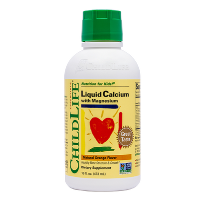Рідкий кальцій з магнієм, ChildLife Calcium with Magnesium, 473 мл (Апельсин)