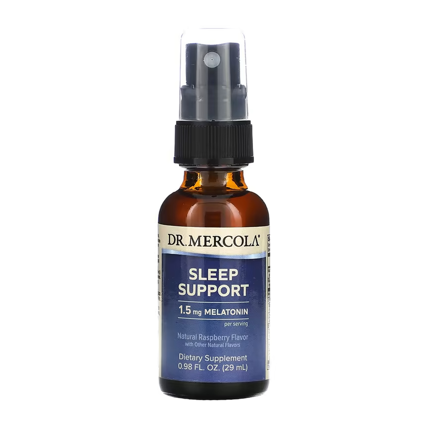 Мелатонин для поддержки сна, Dr. Mercola Sleep Support with Melatonin Spray, 29 мл