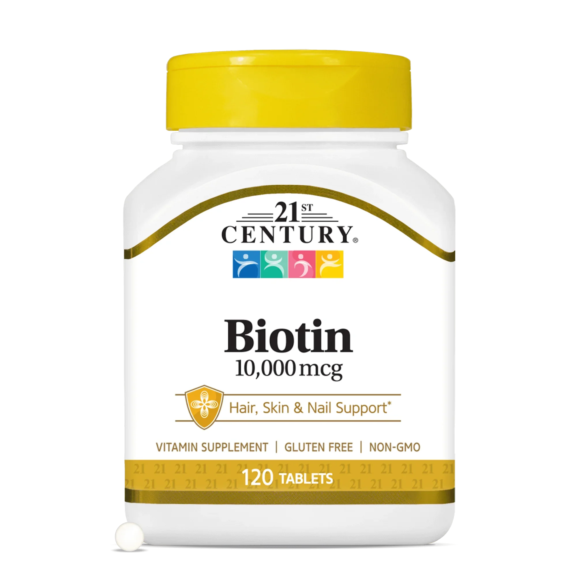 Біотин, 21st Century Biotin, 10000 мкг, 120 таблеток