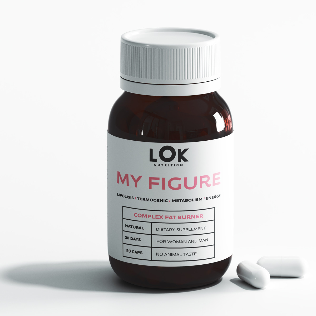 Жироспалювач для схуднення, LOK Nutrition MY FIGURE, 90 капсул