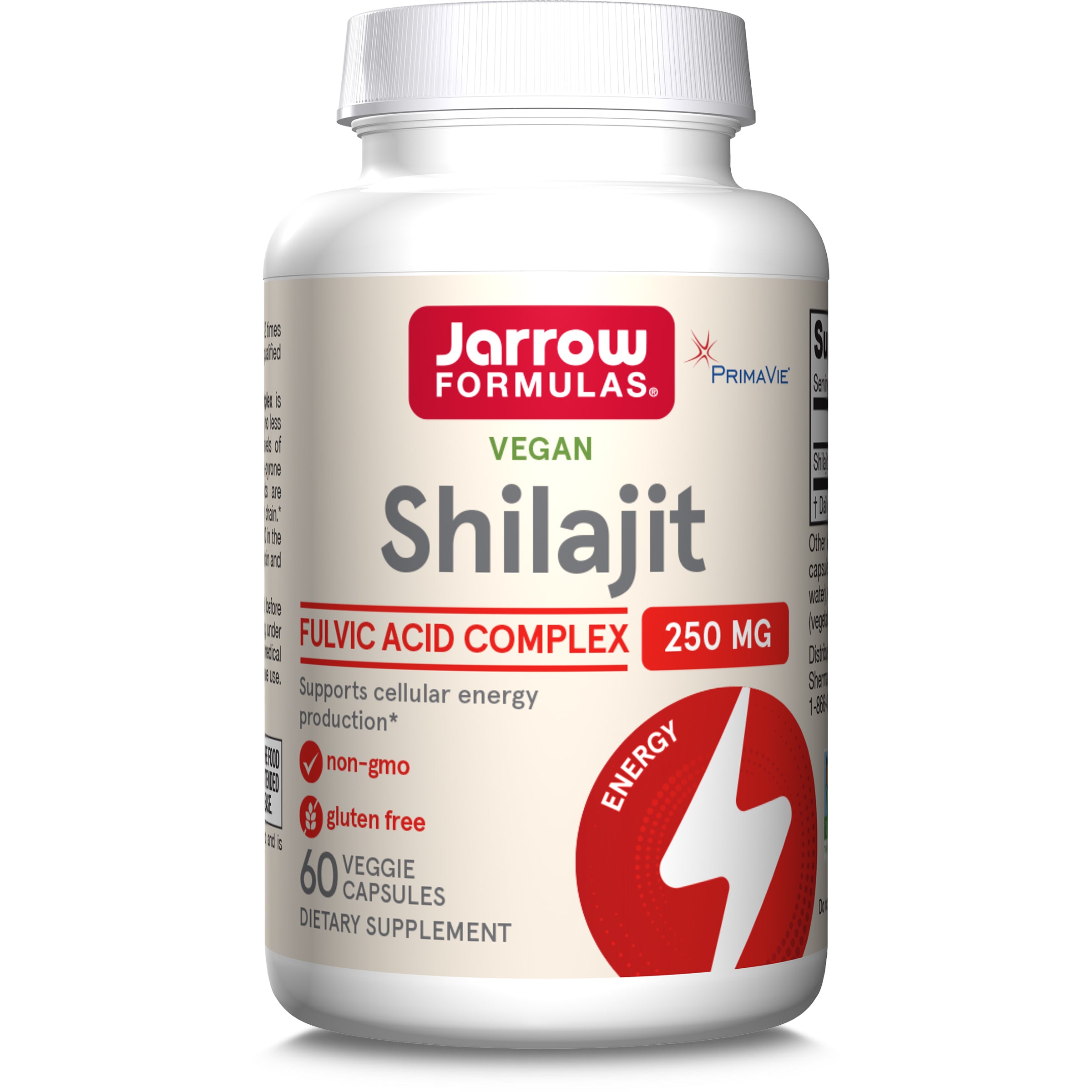 Комплекс з мумійо та фульвокислотою, Jarrow Formulas Vegan Shilajit Fulvic Acid Complex, 250 мг, 60 вегетаріанських капсул