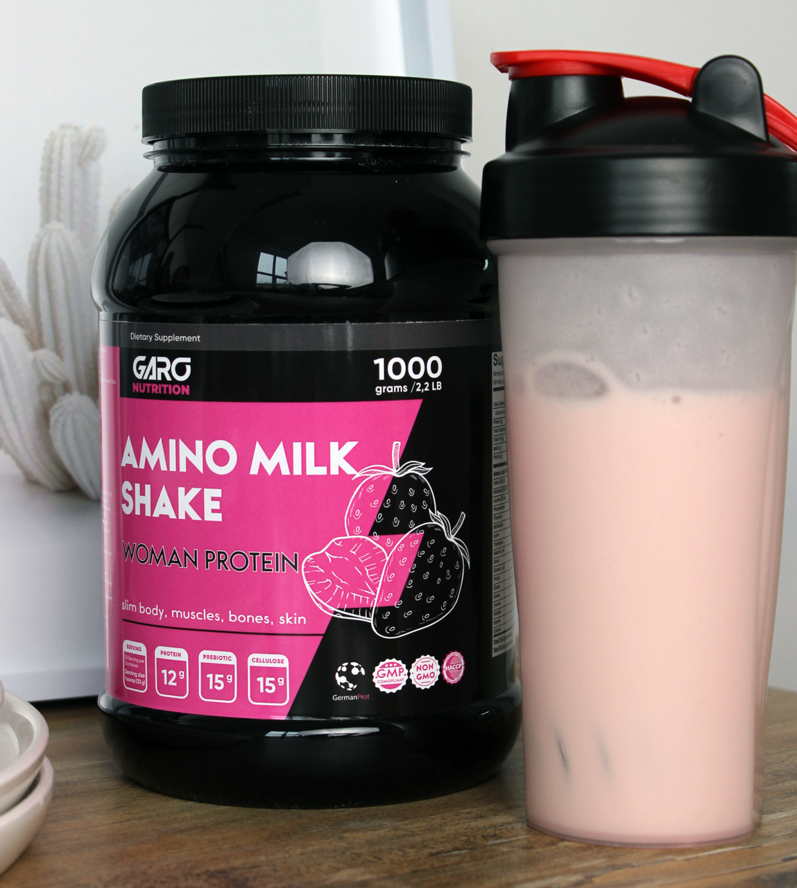 Протеїн для схуднення, Garo Nutrition Amino Milk Shake, 1000 г (Ваніль)