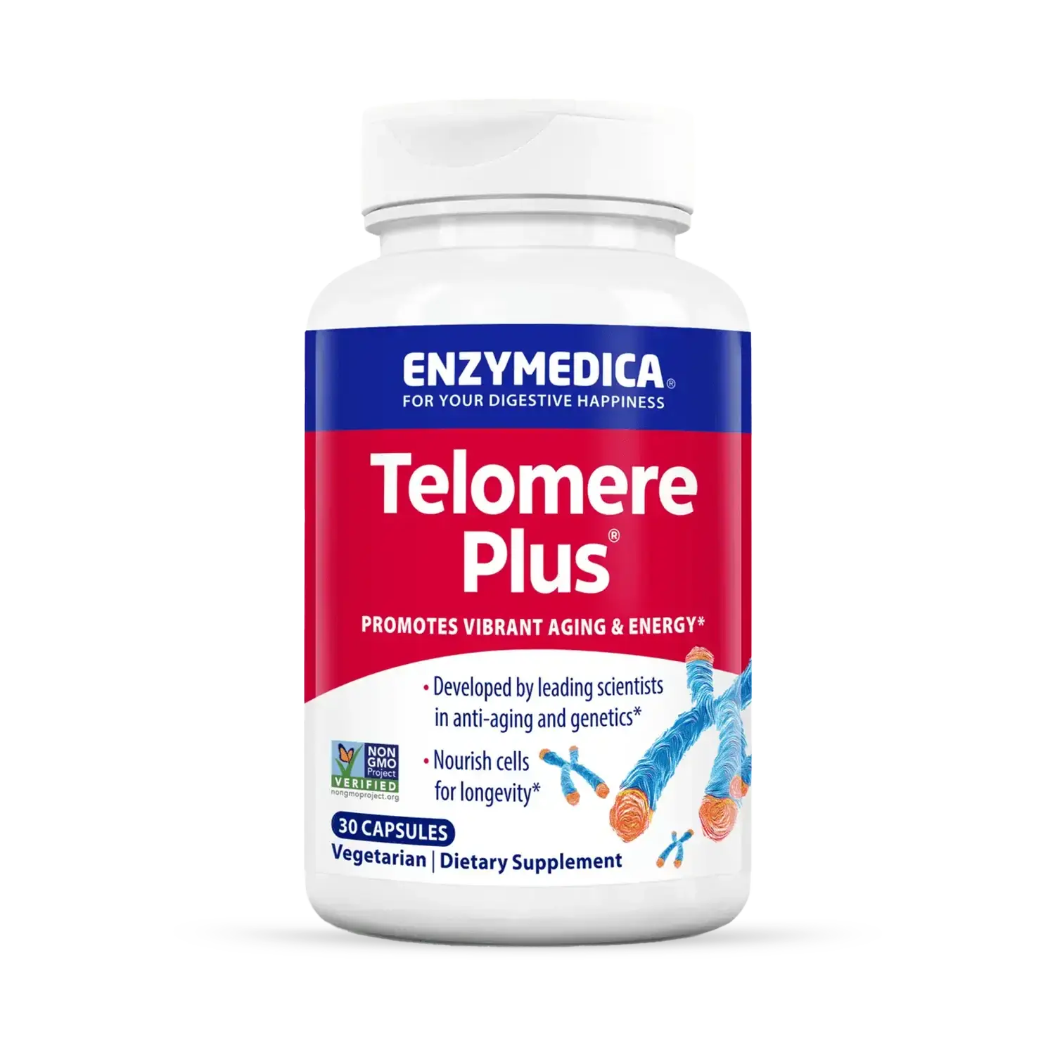 Комплекс для захисту теломер, Enzymedica Telomere Plus, 30 капсул