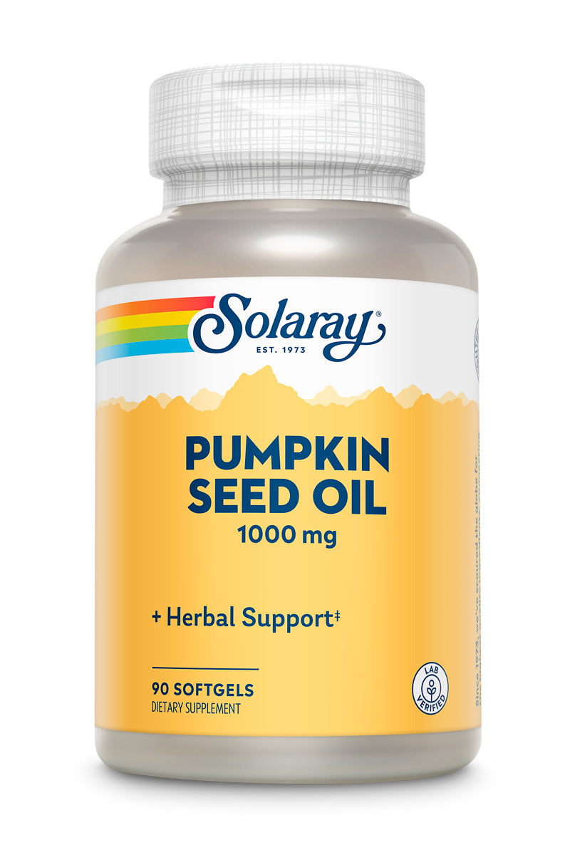 Олія насіння гарбуза, Solaray Pumpkin Seed Oil 1000mg, 90 м'яких капсул