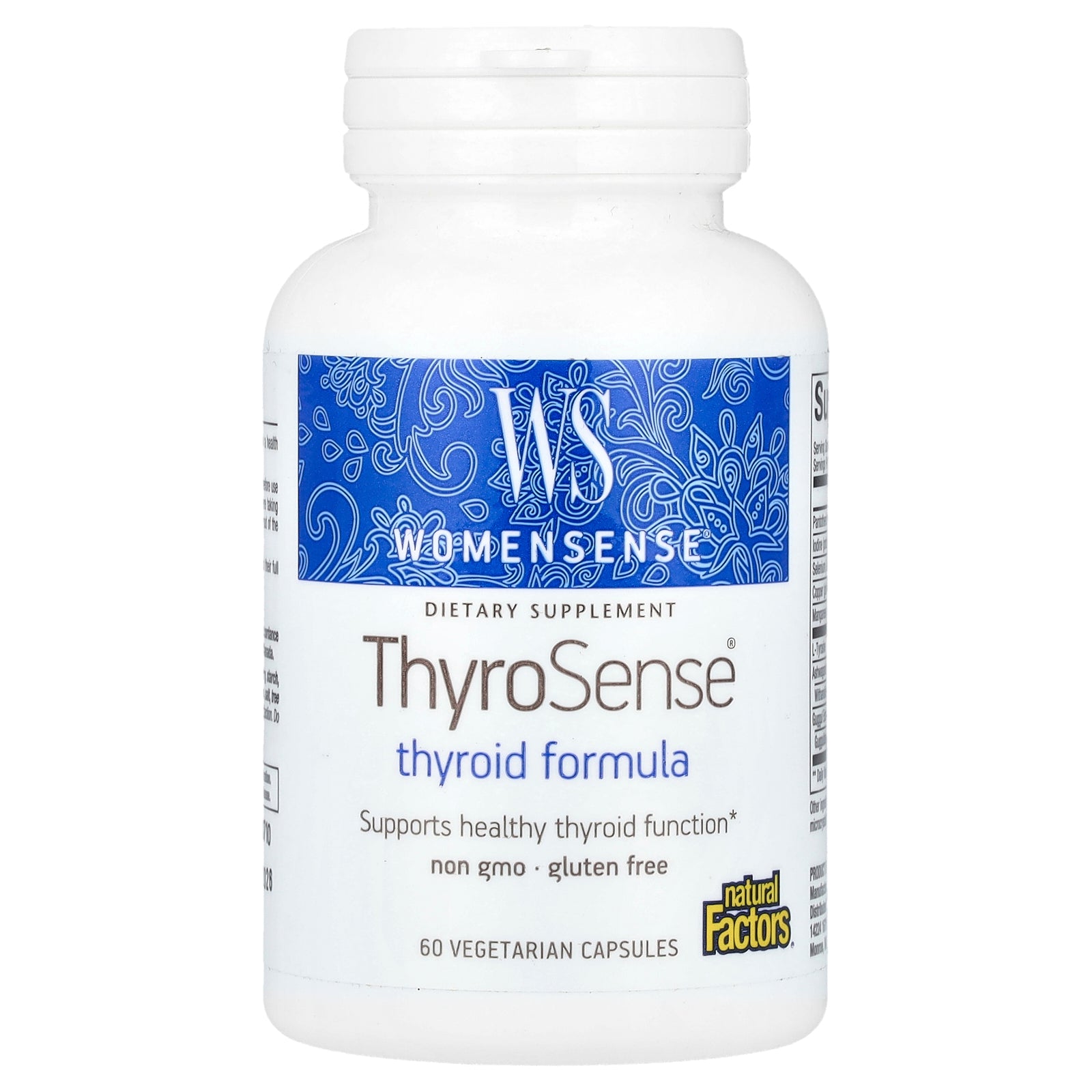 Харчова добавка для підтримки щитовидної залози, Natural Factors WomenSense ThyroSense, 60 капсул