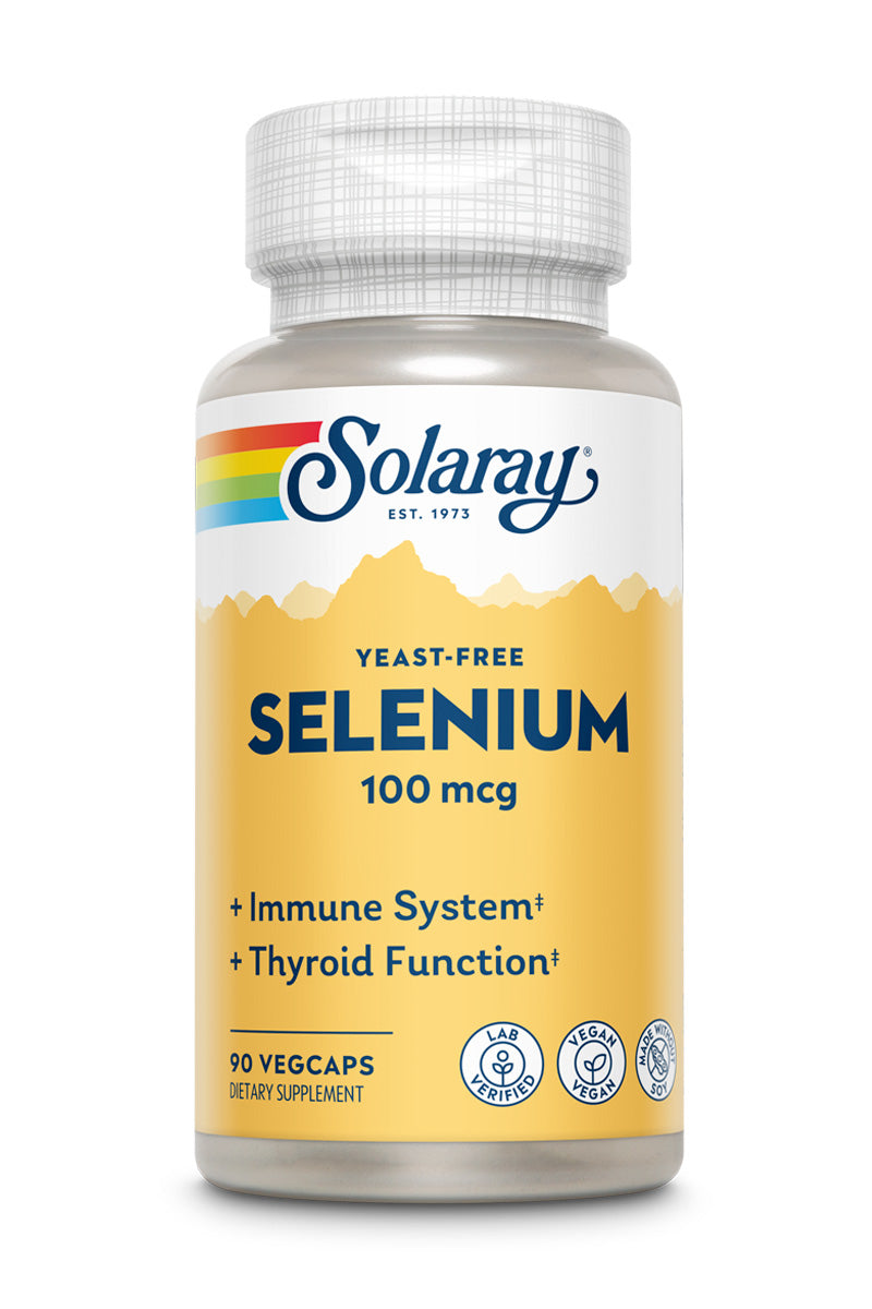 Селен без дріжджів, Solaray Yeast-Free Selenium, 100 мкг, 90 вегетаріанських капсул