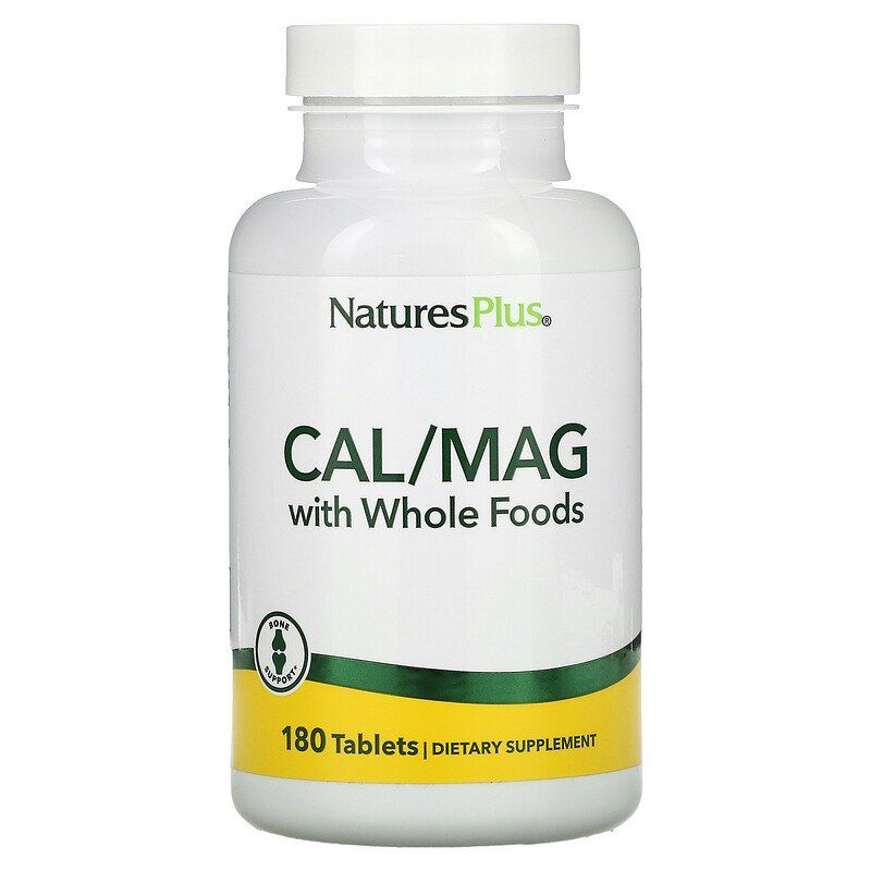 Кальцій та магній, Natures Plus Cal / Mag Source of Life, 180 таблеток
