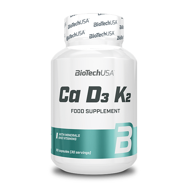 Кальцій, вітамін D3 та K2, BioTech Ca D3 K2, 90 капсул
