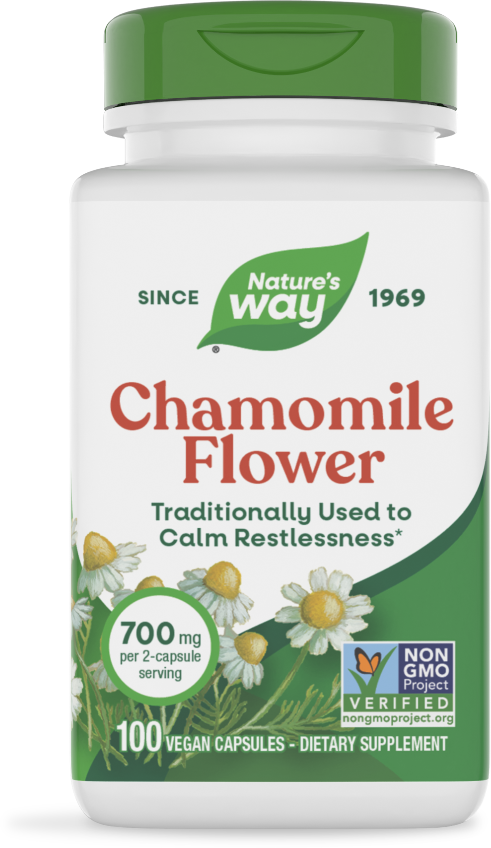 Квіти ромашки, Nature's Way Chamomile Flower, 700 мг, 100 вегетаріанських капсул