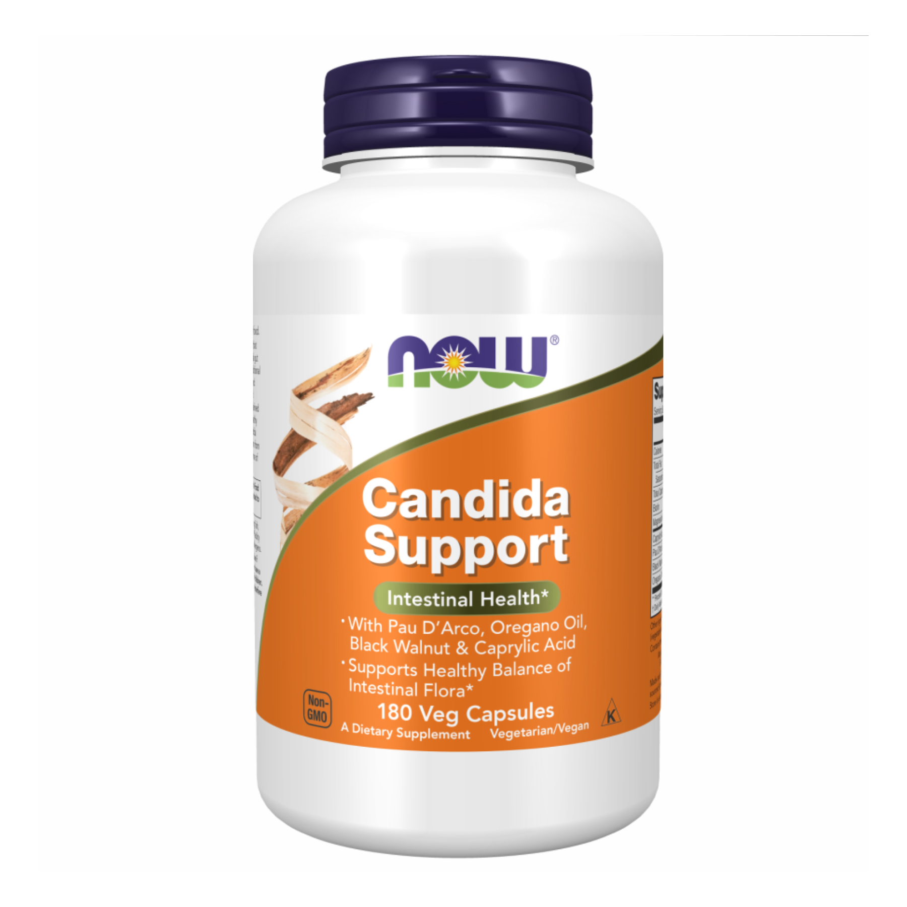 Комплекс для здоров'я травної системи, Now Foods Candida Support, 180 вегетаріанських капсул