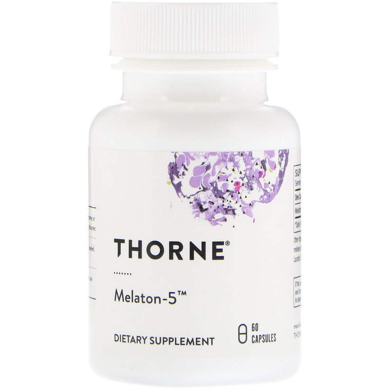 Мелатонін, Thorne Research Melaton-5, 5 мг, 60 капсул