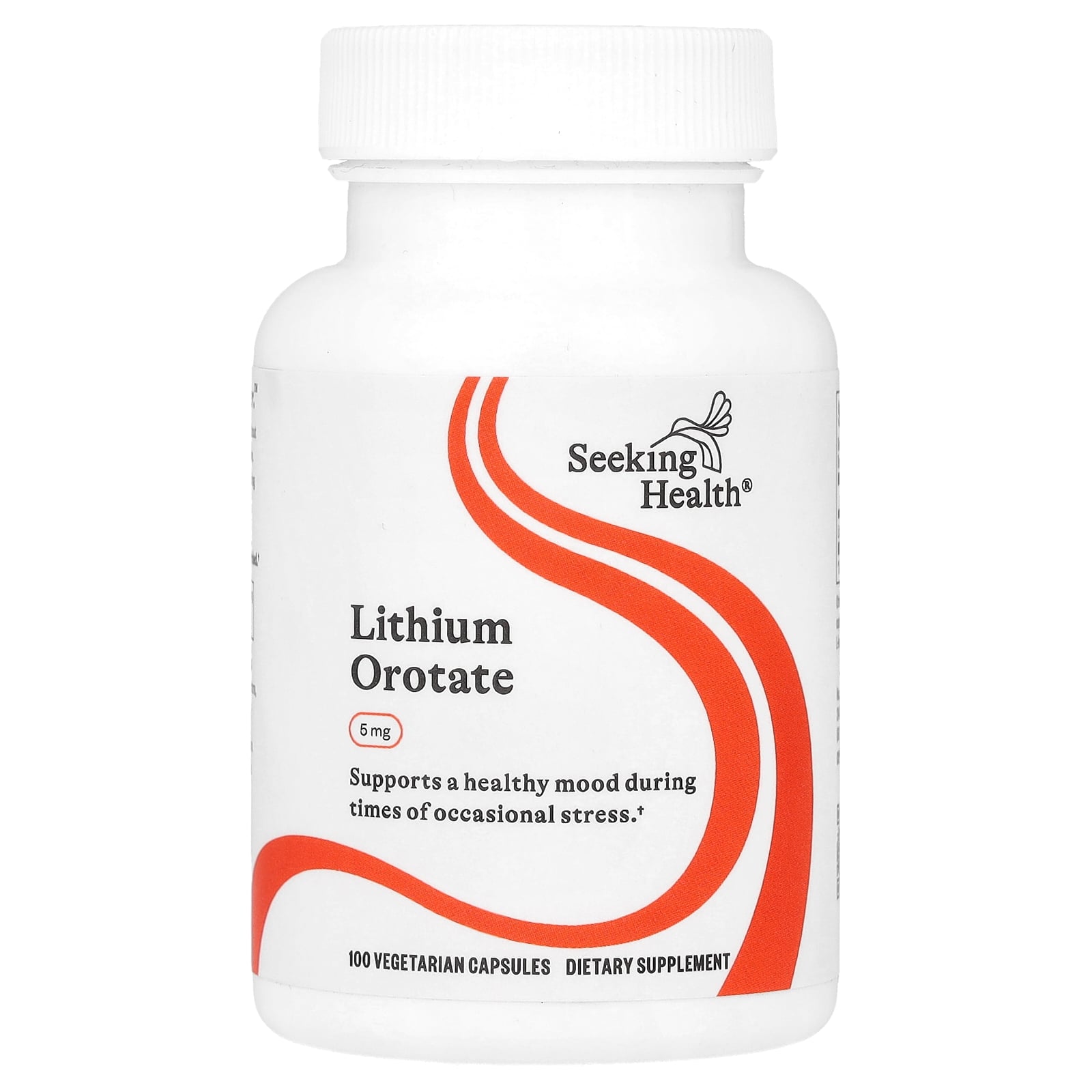 Літій оротат, 5 мг, Lithium Orotate, Seeking Health, 100 вегетаріанських капсул