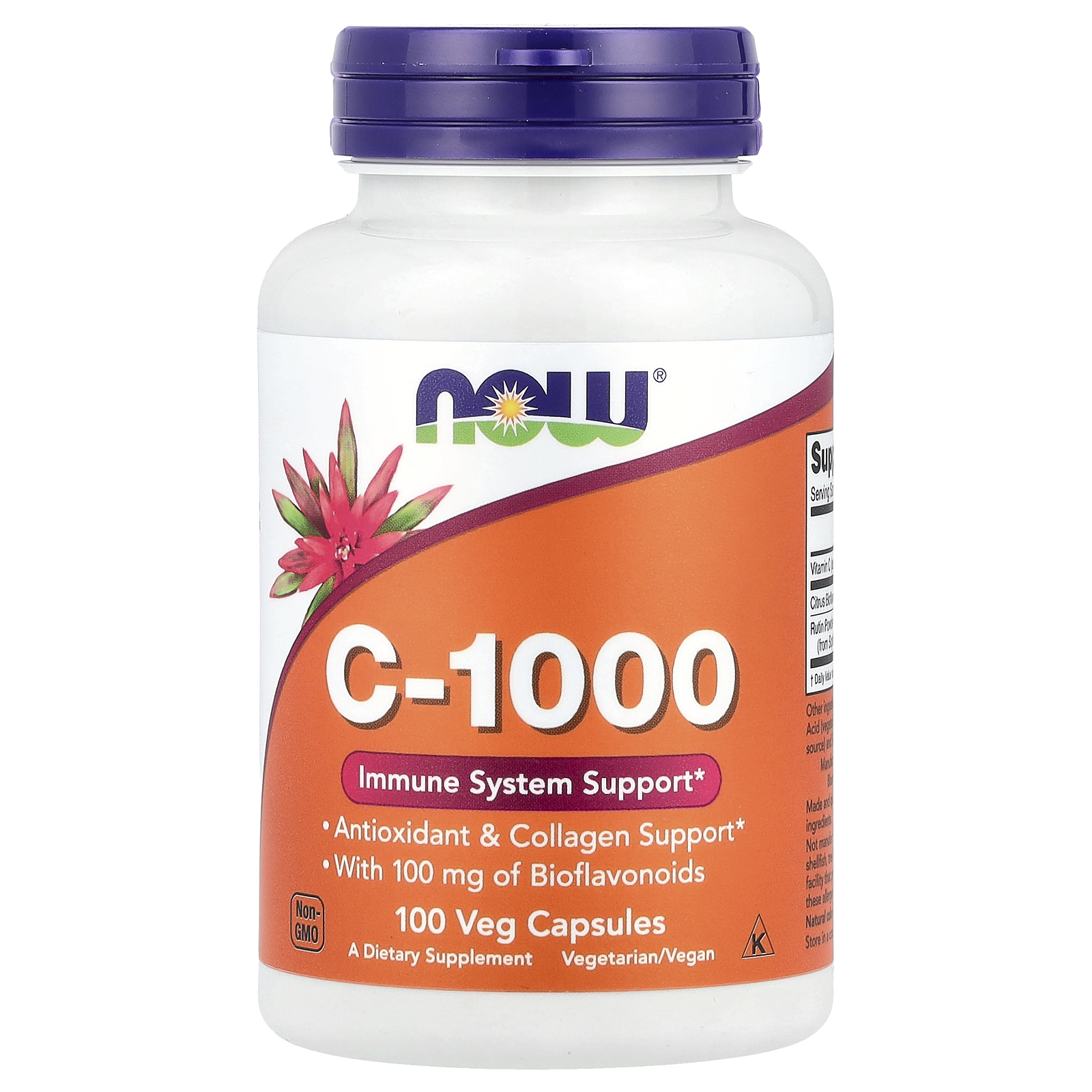 Вітамін C, Now Foods C-1000, 1000 мг, 100 вегетаріанських капсул