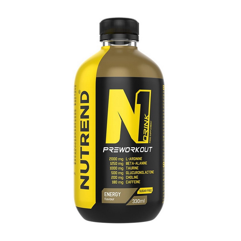 Передтренувальний енергетичний напій, Nutrend N1Drink Preworkout, 330 мл (Тропічні фрукти)