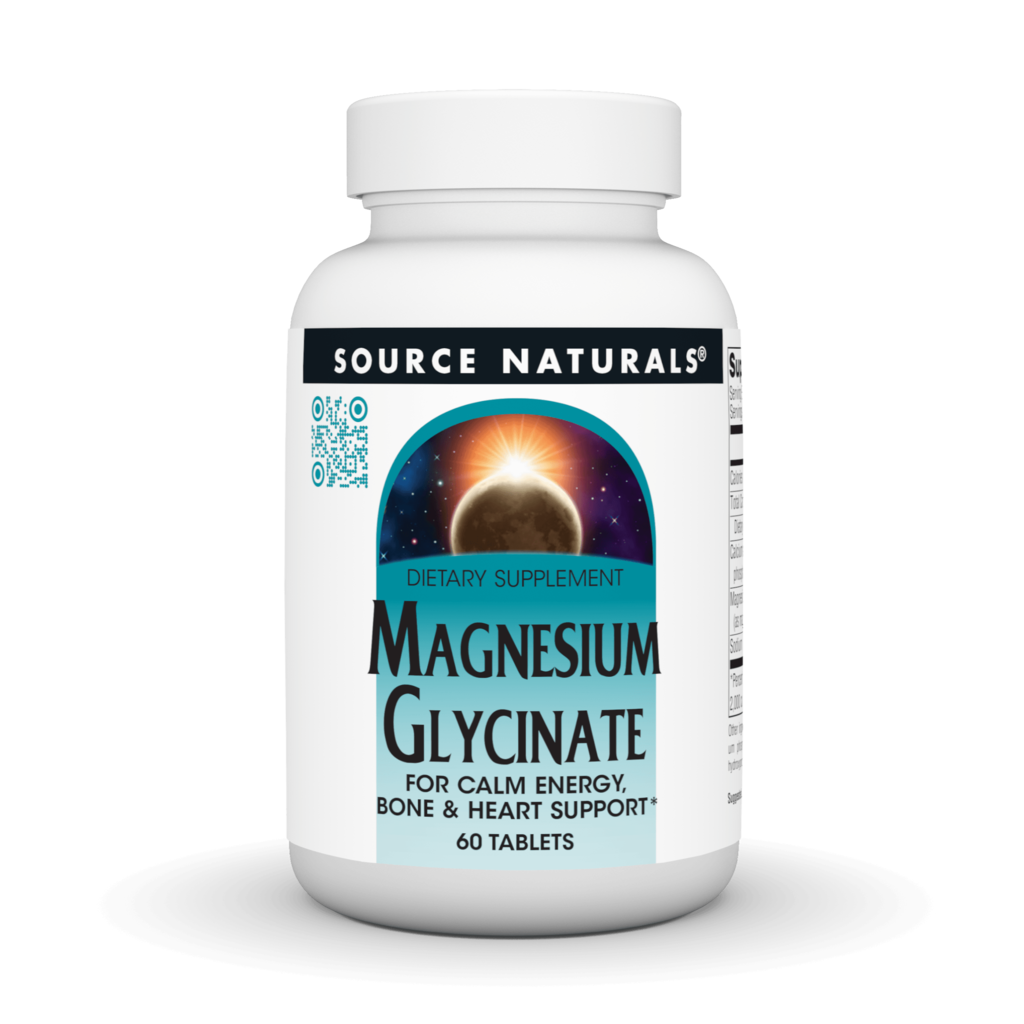Магній гліцинат, Source Naturals Magnesium Glycinate, 60 шт.