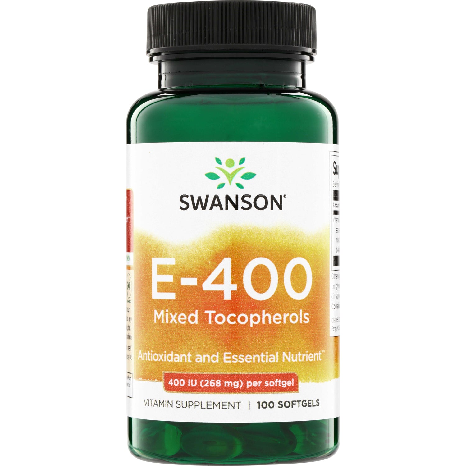 Вітамін E з сумішшю токоферолів, Swanson Vitamin E Mixed Tocopherols, 400 МО, 100 м'яких капсул