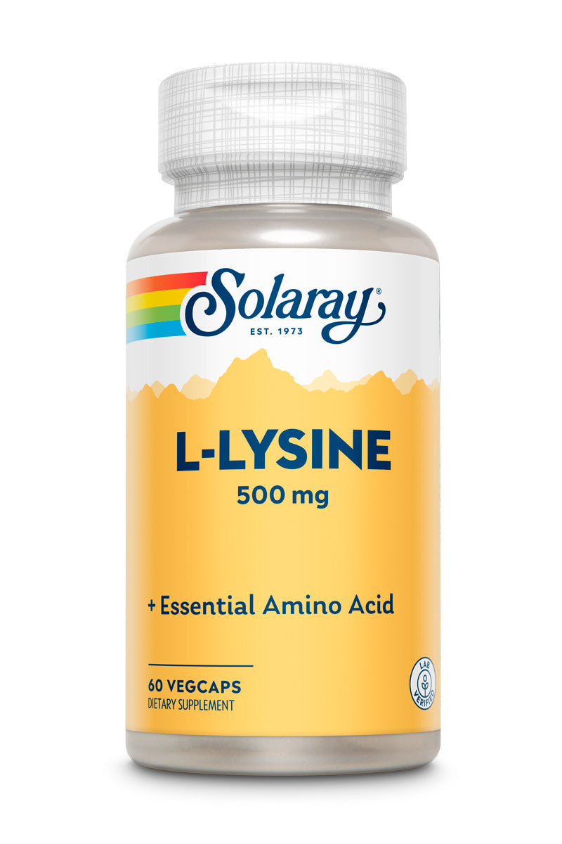 Лізин, L-Lysine, Solaray, 500 мг, 60 капсул