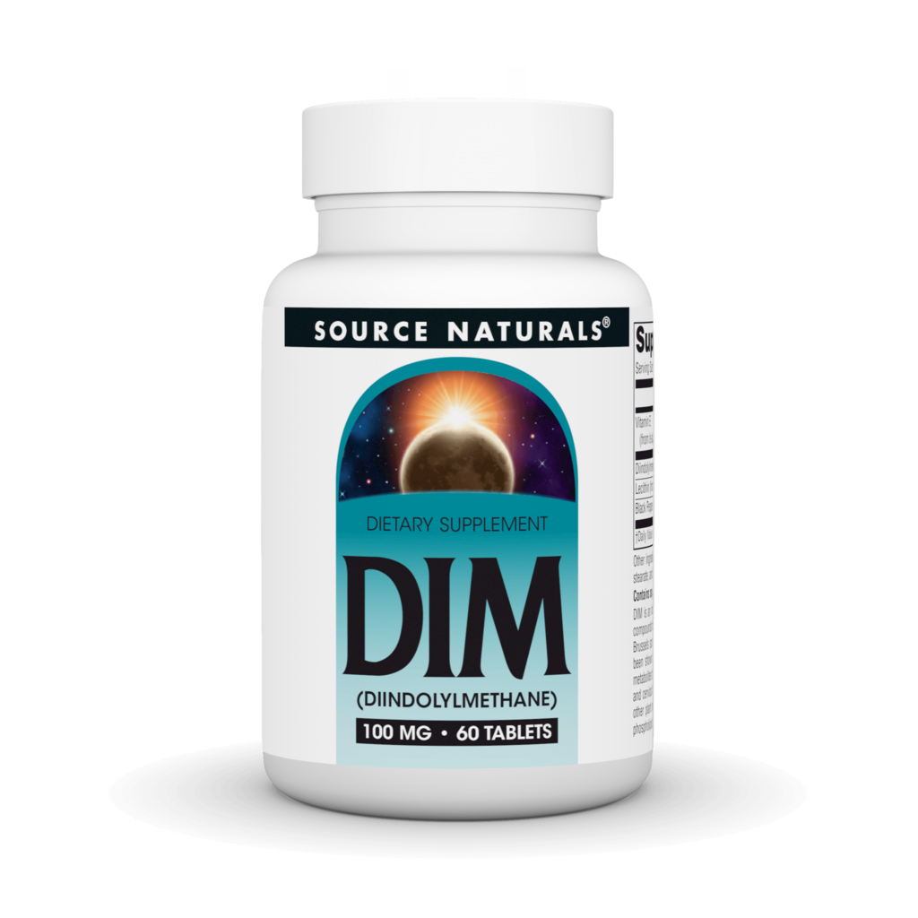 Дііндолілметан (DIM), Source Naturals DIM Diindolylmethane, 100 мг, 60 таблеток