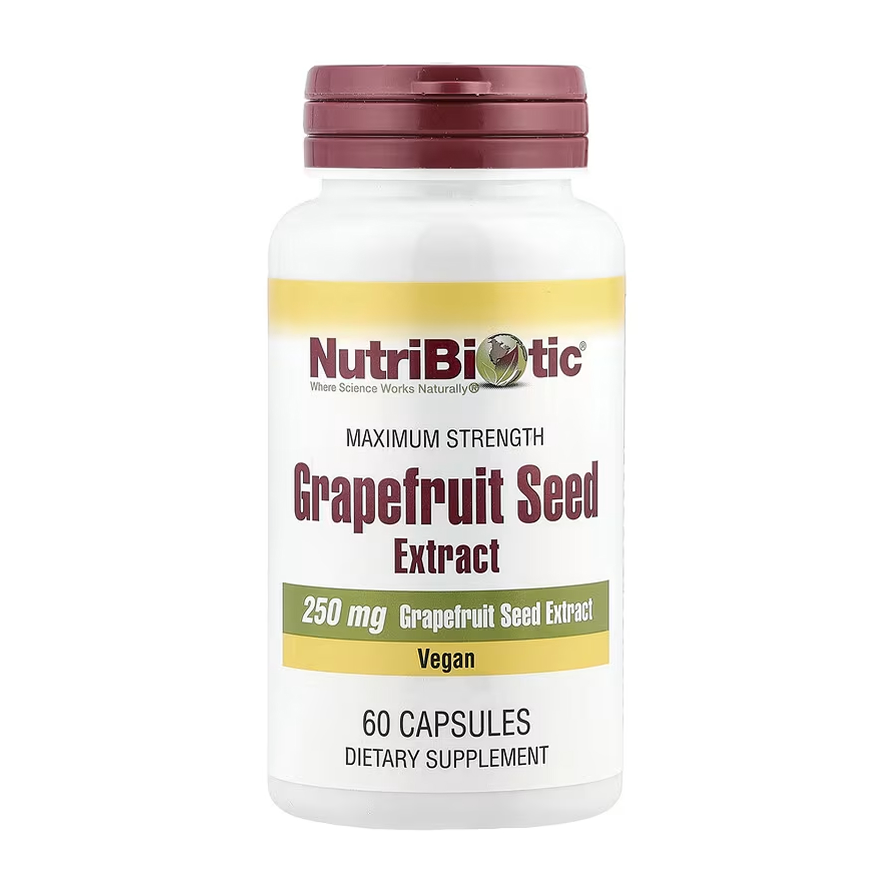 Екстракт насіння грейпфрута, NutriBiotic Grapefruit Seed Extract, 250 мг, 60 капсул