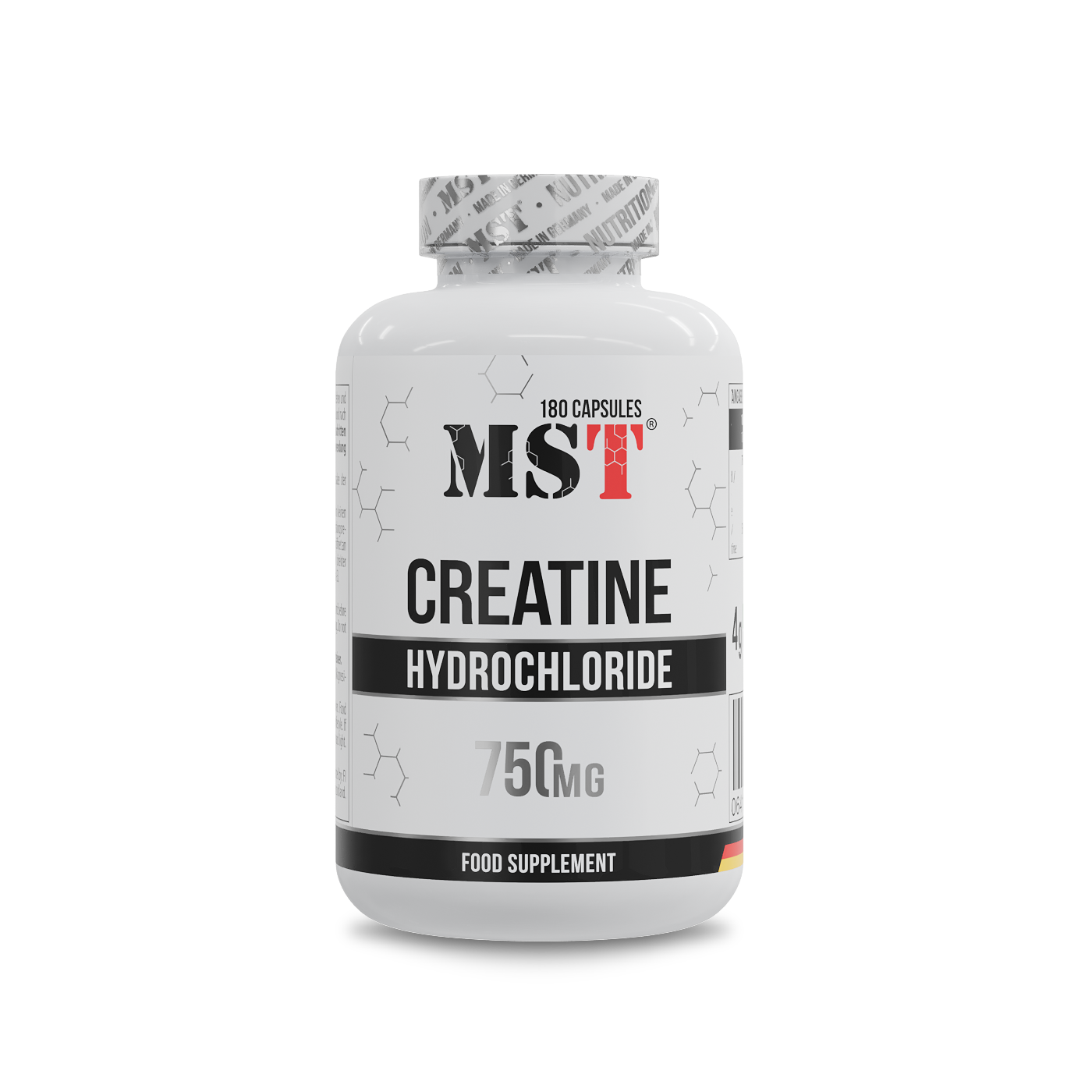Креатин гідрохлорид, MST Creatine Hydrochloride, 750 мг, 180 капсул