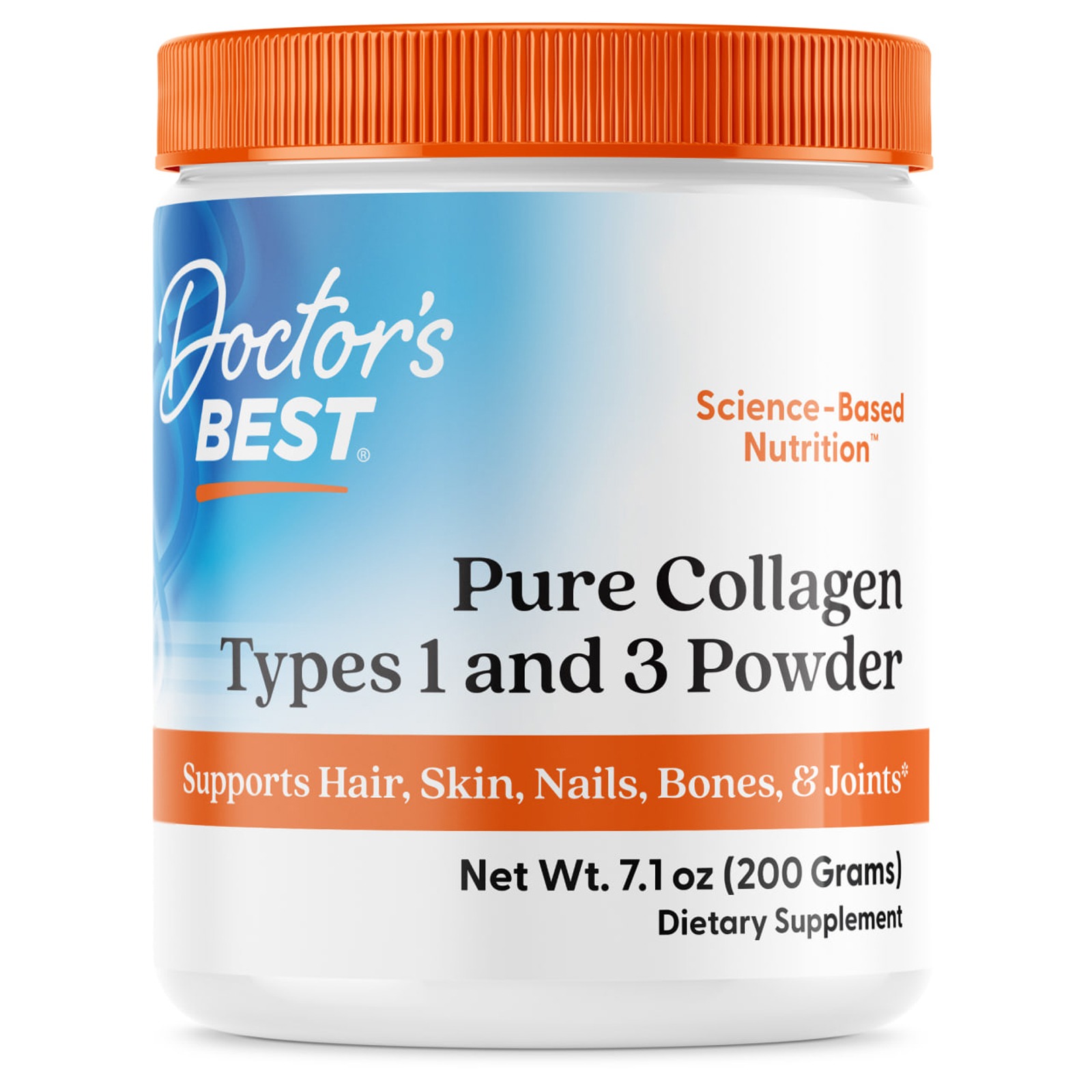 Колаген тип 1 та 3, Doctor's Best Best Collagen Types 1 & 3 Powder, 200 г