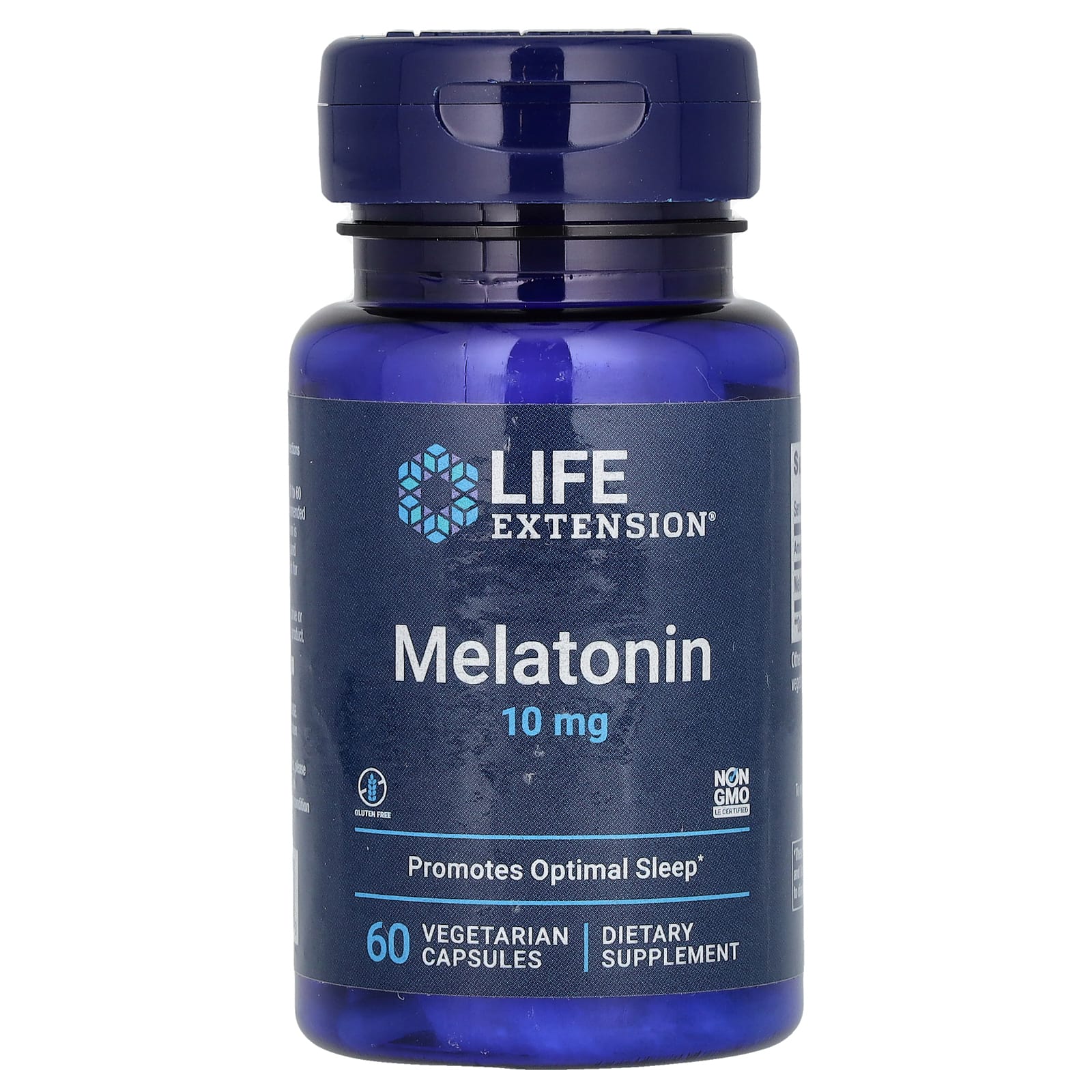 Мелатонін, Life Extension Melatonin, 10 мг, 60 вегетаріанських капсул