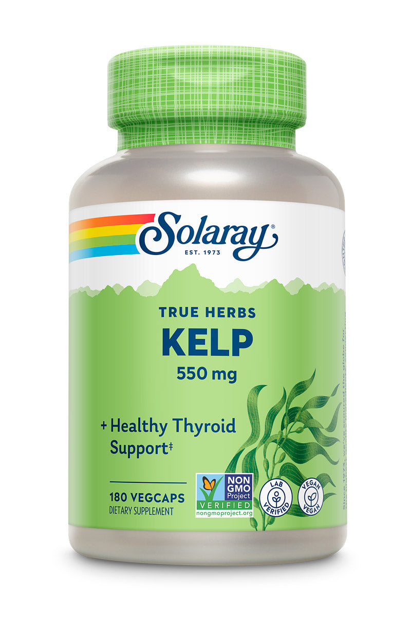 Келп (бурі водорості), Solaray Kelp 550mg, 180 вегетаріанських капсул