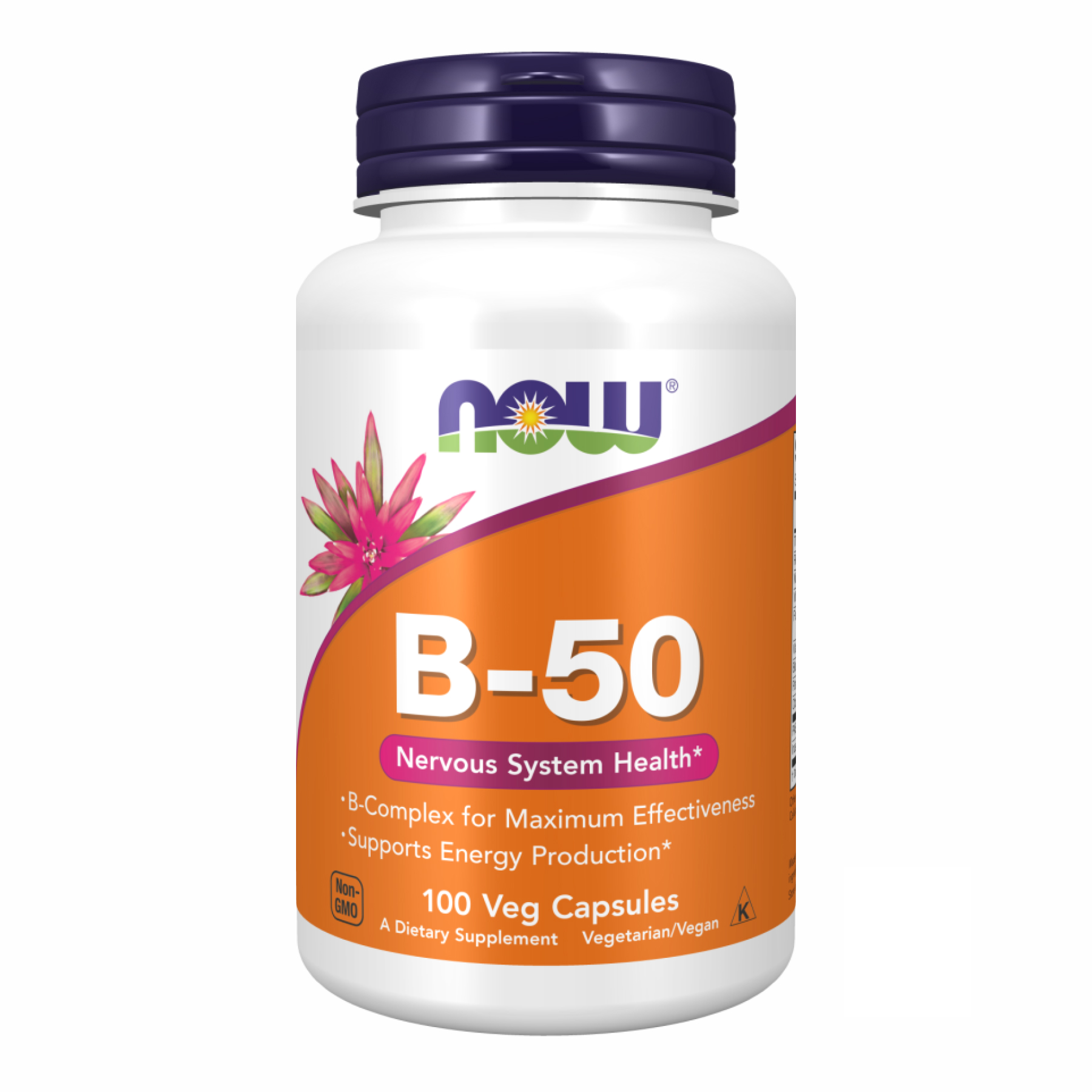 Вітаміни групи B, Now Foods B-50, 100 вегетаріанських капсул