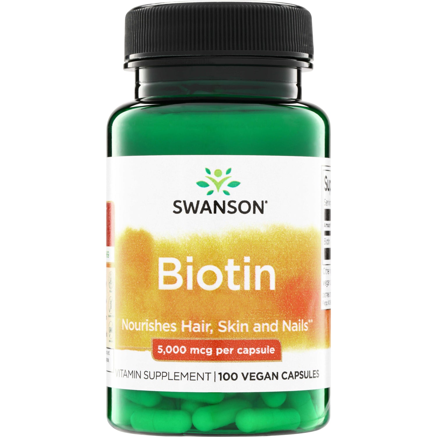 Біотин, Swanson Biotin, 5000 мкг, 100 капсул