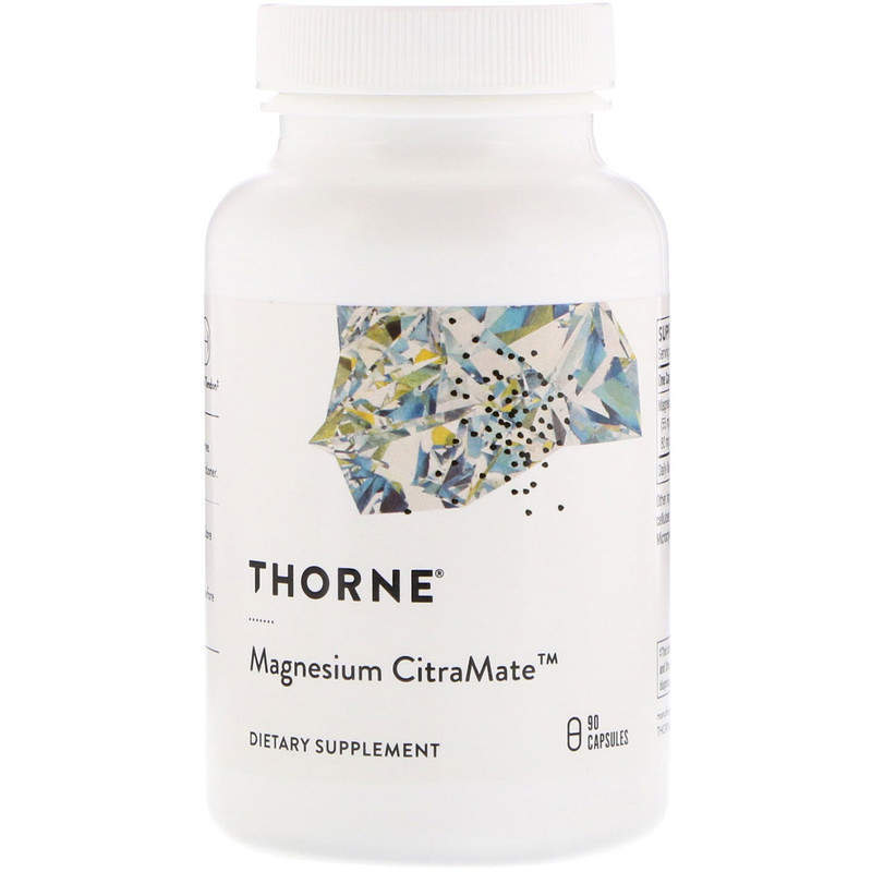 Магній цитрамат, Thorne Research Magnesium CitraMate, 90 вегетаріанських капсул