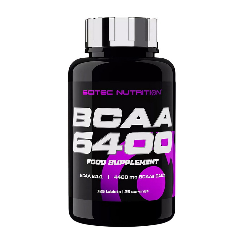 Амінокислоти BCAA, Scitec Nutrition BCAA 6400, 125 таблеток
