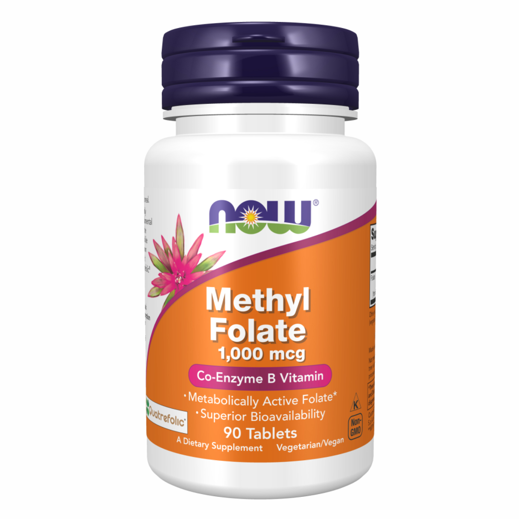 Метилфолат (вітамін B9), Now Foods Methyl Folate 1000 mcg, 90 таблеток