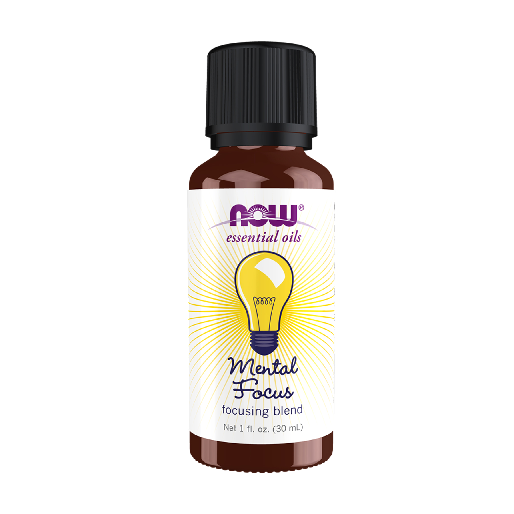Суміш ефірних олій для концентрації уваги, Now Foods Mental Focus Oil Blend, 30 мл