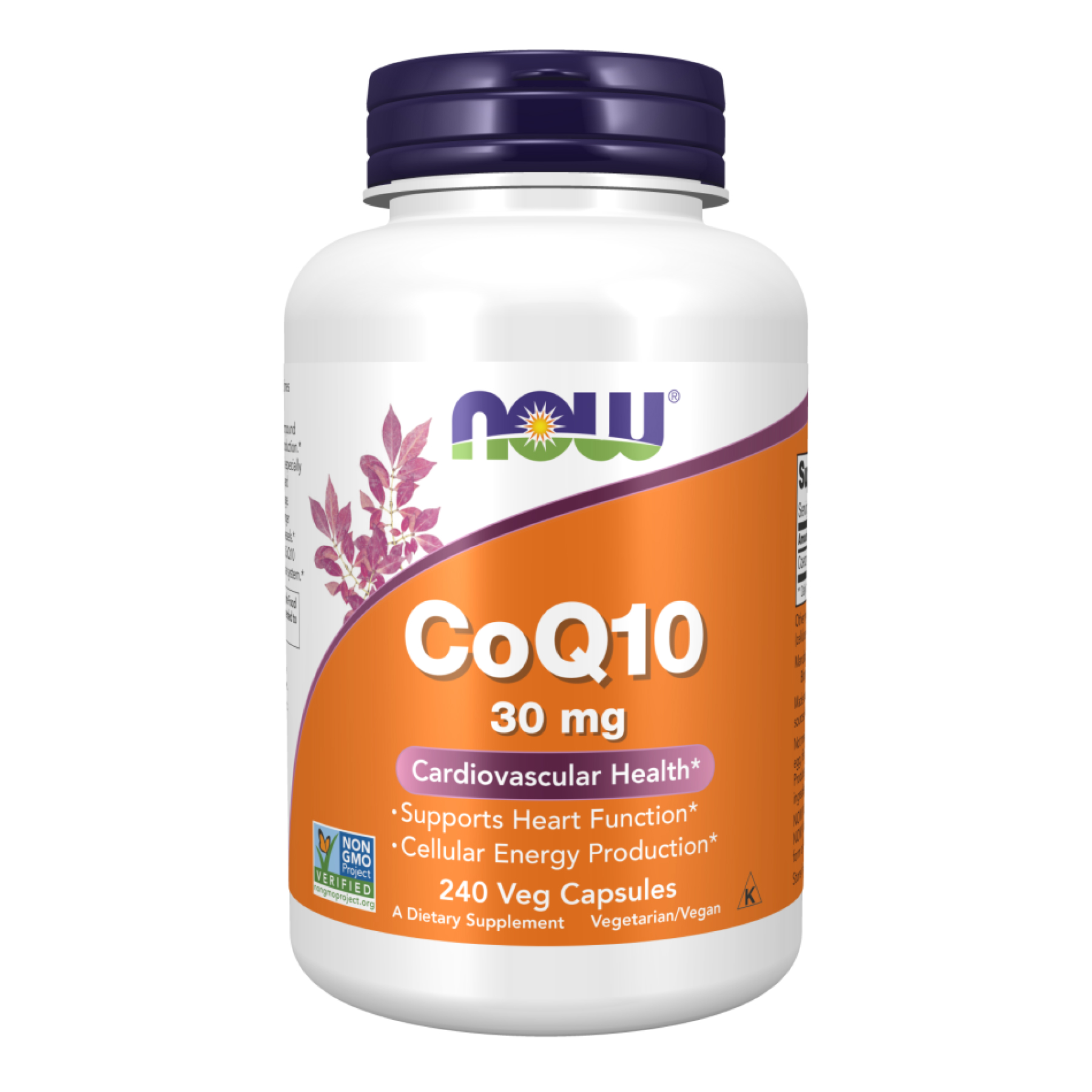 Коензим Q10, Now Foods CoQ10, 30 мг, 240 вегетаріанських капсул