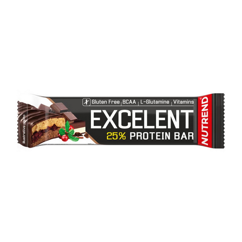 Протеїновий батончик, Nutrend Excelent Protein Bar, 85 г (Шоколад-нуга з журавлиною)