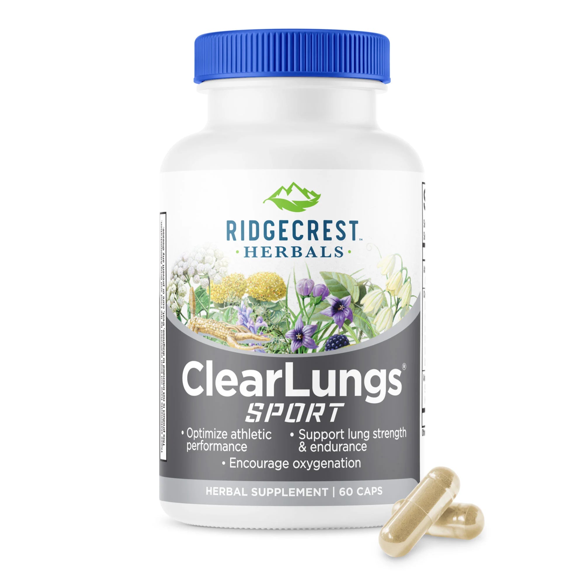 Комплекс для підтримки легенів, спортивний, Ridgecrest Herbals Clear Lungs Sport, 60 м'яких капсул