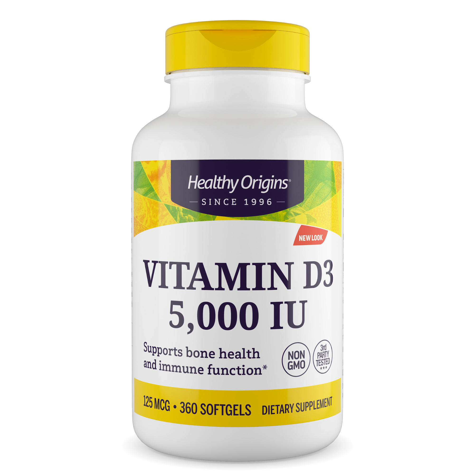 Вітамін D3 в олії МСТ, Vitamin D3 in MCT Oil, Healthy Origins, 5000 МО, 360 гелевих капсул