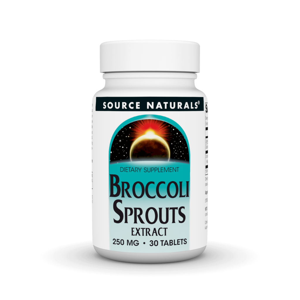 Екстракт Брокколі, 250 мг, Broccoli Sprouts, Source Naturals, 30 таблеток