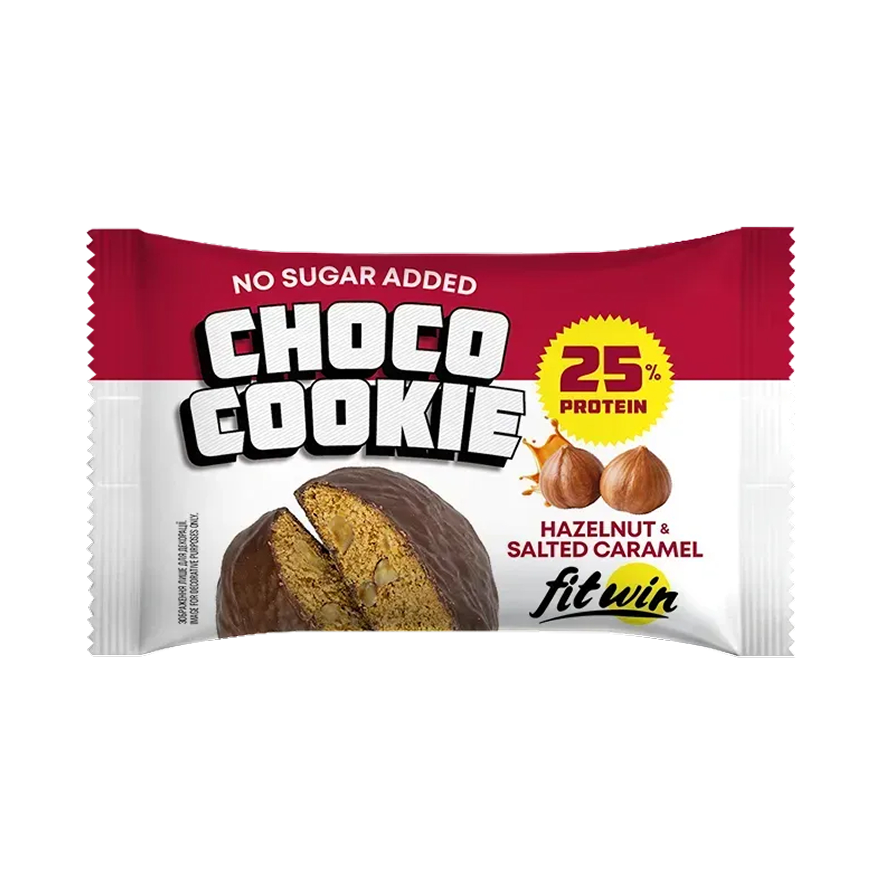 Протеїнове печиво, FitWin Choco Cookie 25%  10 шт. по 40 г. (Фундук, Солона карамель)