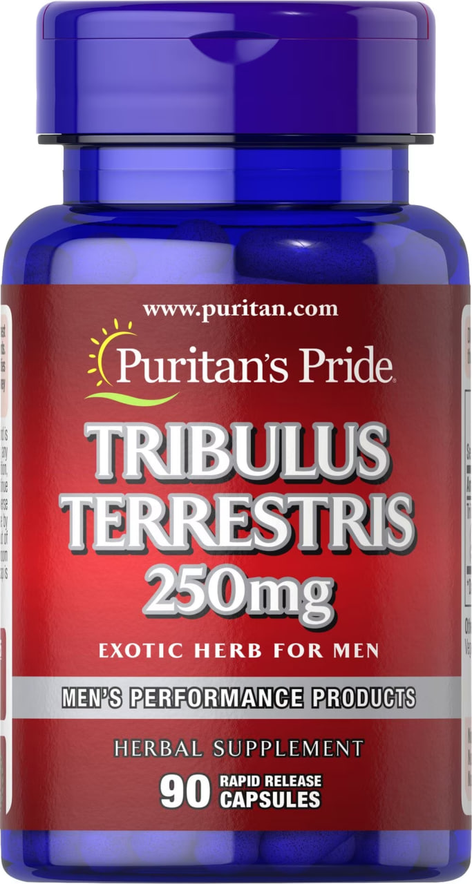 Трибулус терестріс, Puritan's Pride Tribulus Terrestris, 250 мг, 90 капсул