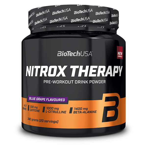 Передтренувальний комплекс, BioTech Nitrox Therapy, 340 г (Синій виноград)