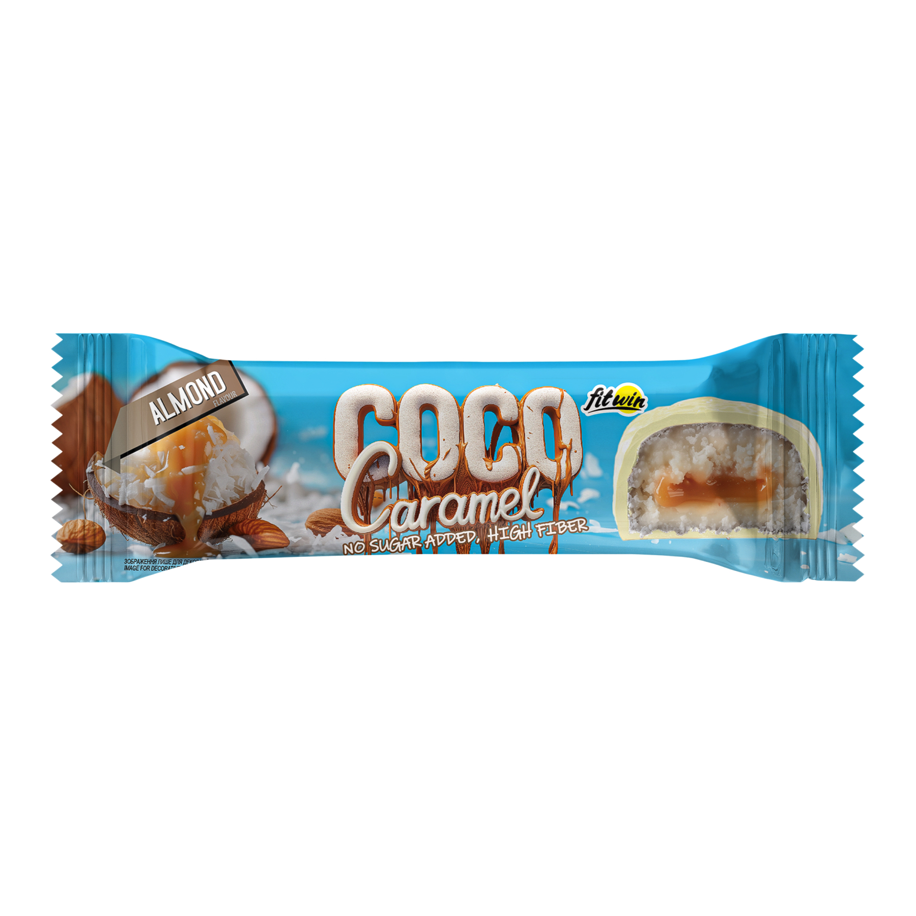 Енергетичний батончик, FitWin Coco Caramel 20 шт. по 40 г. (Мигдаль)
