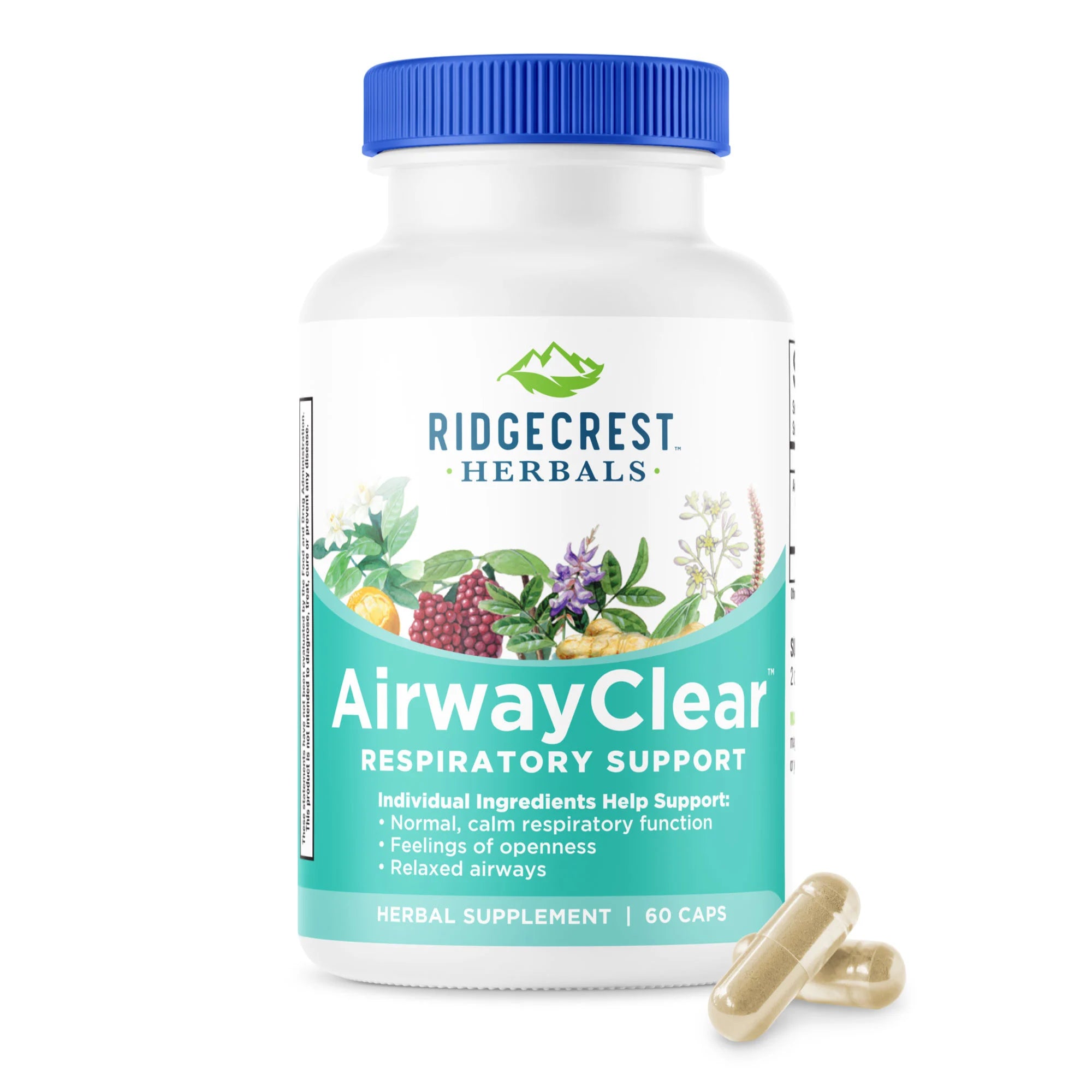 Натуральний Респіраторний Комплекс, AirwayClear, RidgeCrest Herbals, 60 гелевих капсул